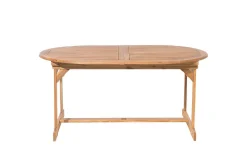 Matsalsset Maui med parasoll 8-sits Ljus trä/beige