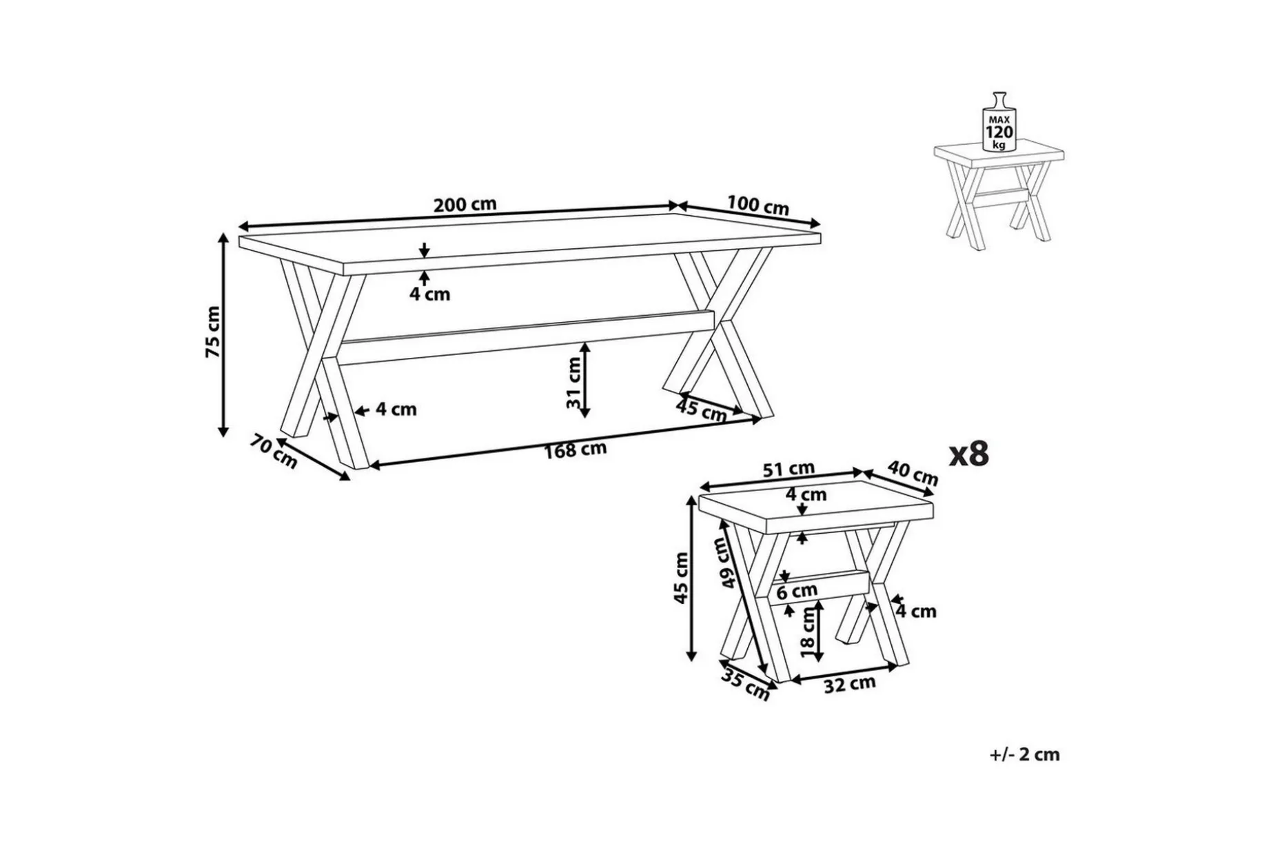 Matsalsset Olbia 8-Sits