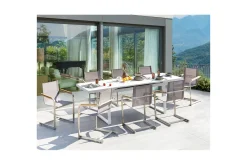 Matsalsset Valcanetto/Cosoleto Vit/Beige/Silver, 8-Sits
