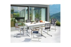 Matsalsset Valcanetto/Cosoleto Vit/Grå/Silver, 6-Sits