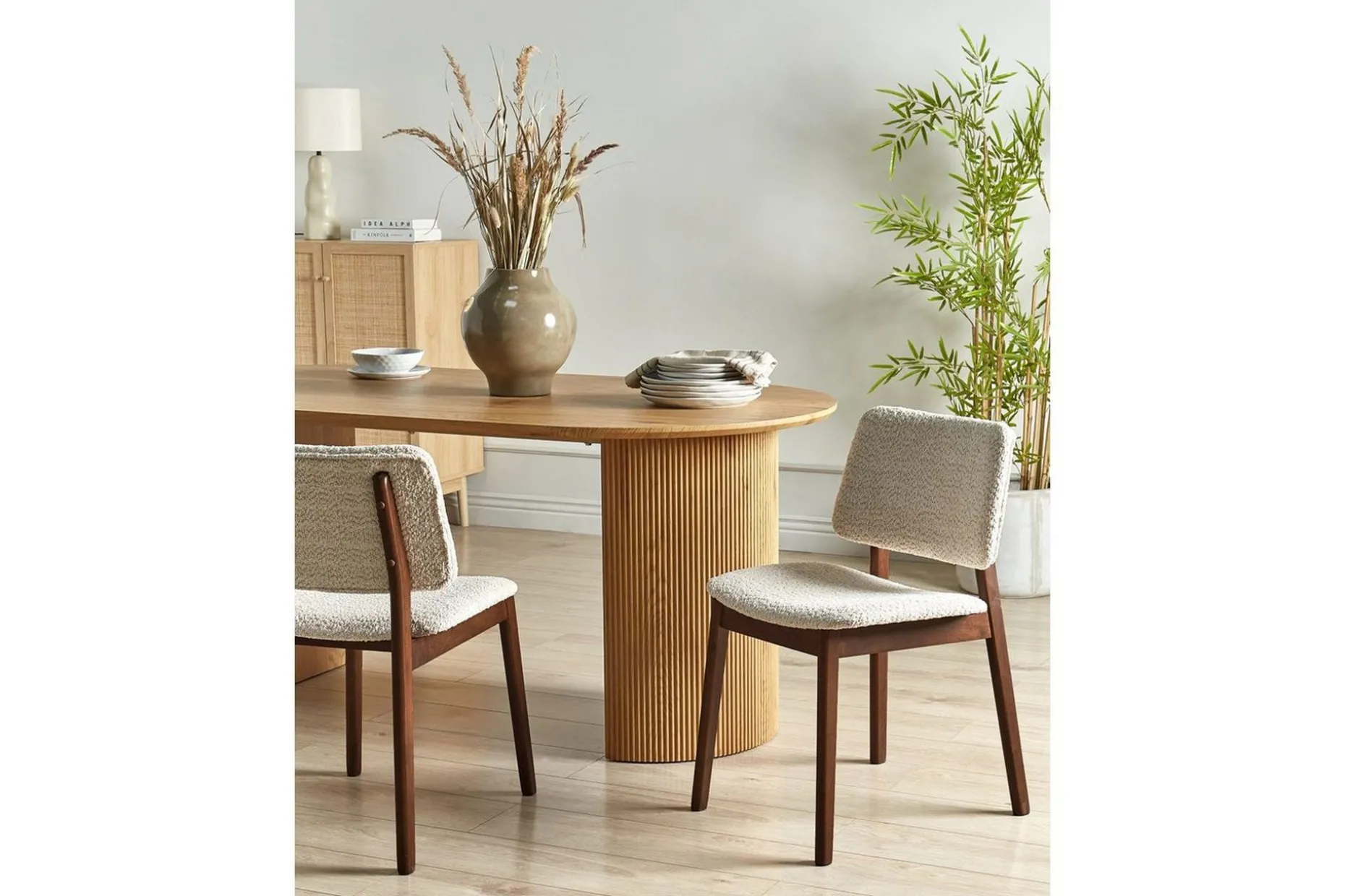 Matsalsstol Blane set om 2 Ljus Trä-Beige