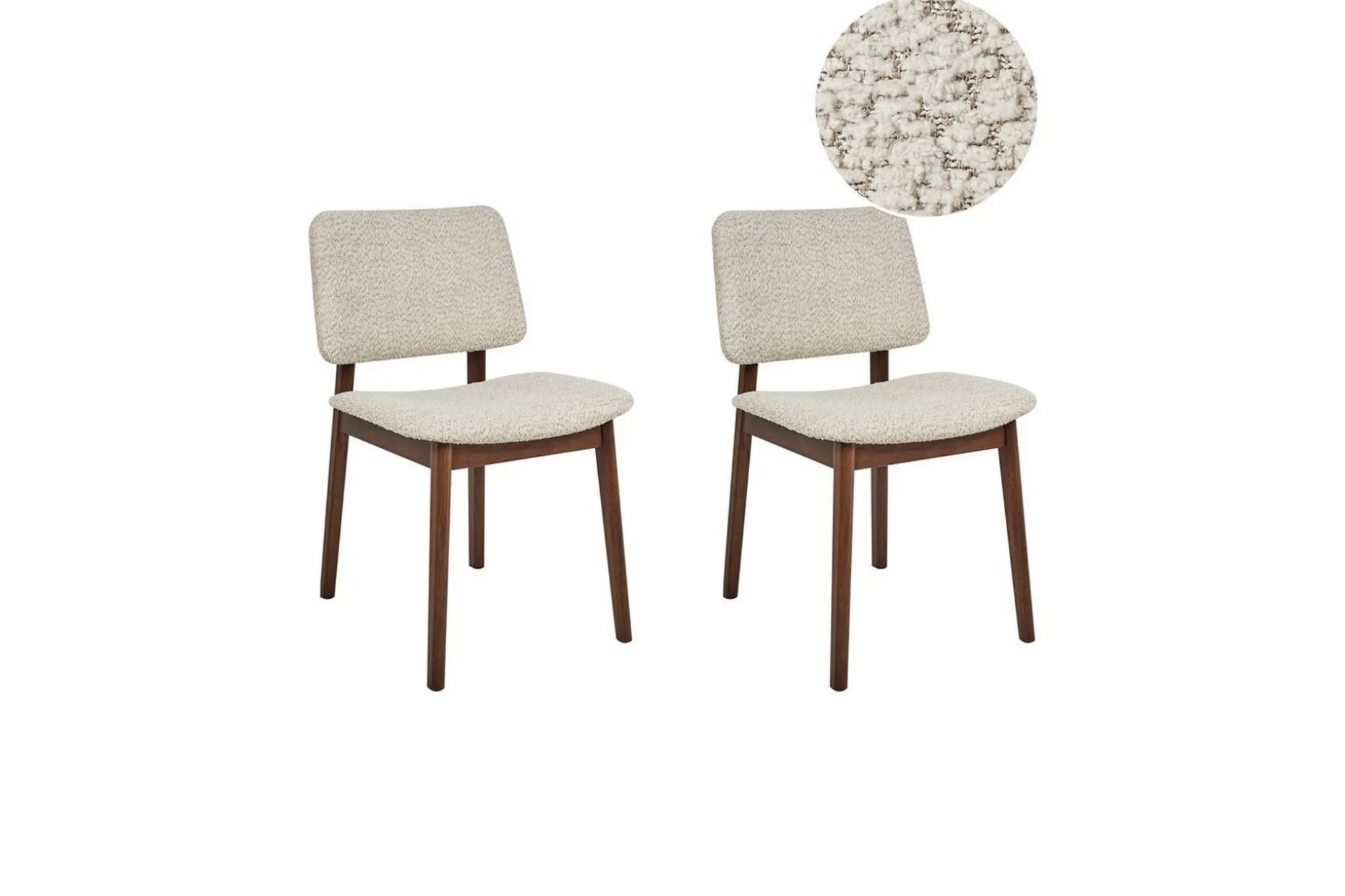 Matsalsstol Blane set om 2 Ljus Trä-Beige