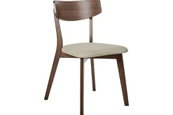 Matsalsstol Hope set om 2 Mörk Trä-Beige