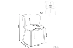 Matsalsstol Mina II set om 2 Brun