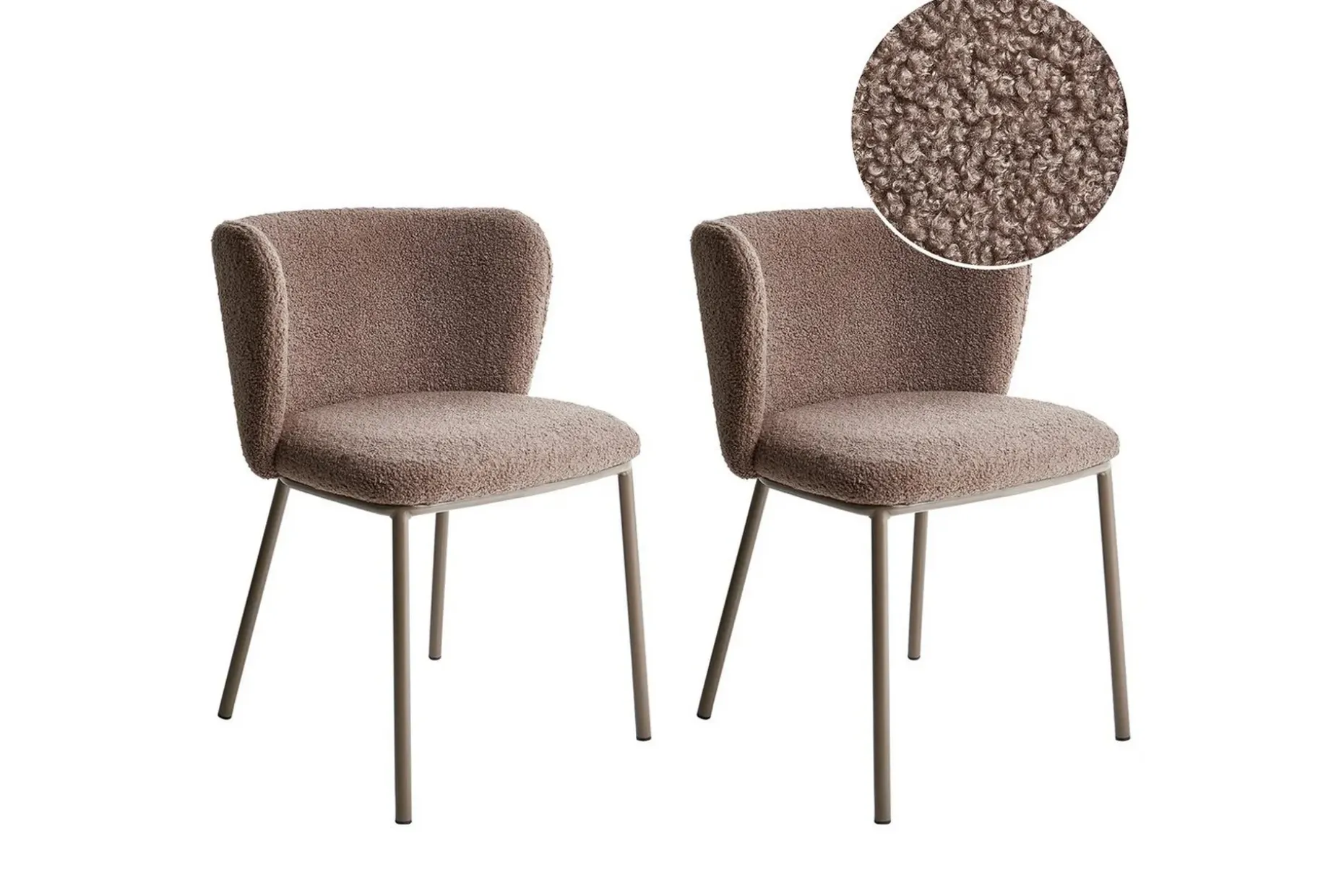 Matsalsstol Mina II set om 2 Brun