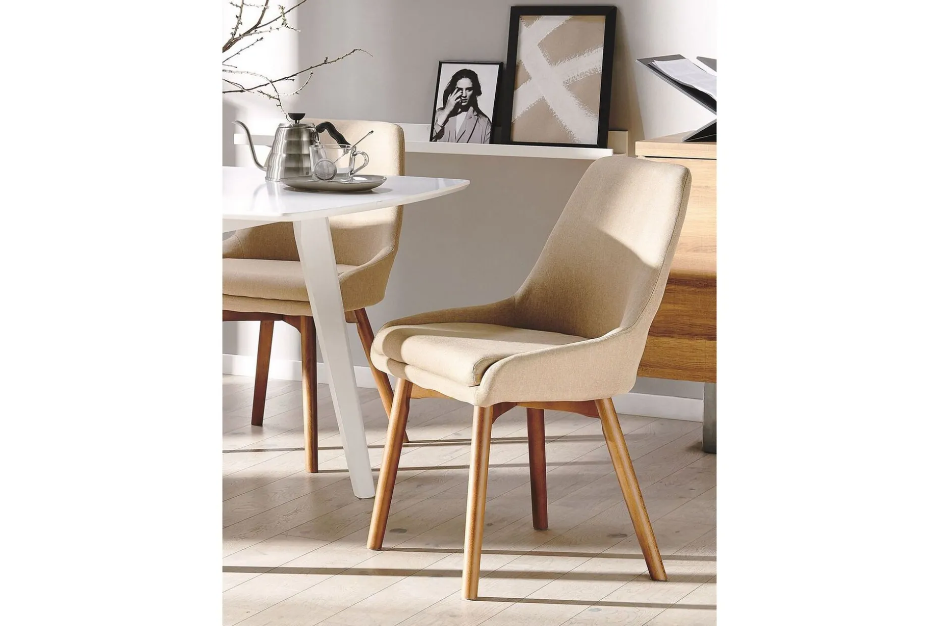 Matstol 2 st beige MELFORT