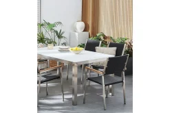 Matstol Grosseto set om 6 Svart/Silver