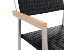 Matstol Grosseto set om 6 Svart/Silver