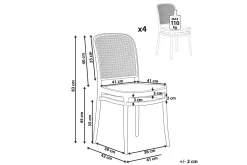 Matstol Plose set om 4