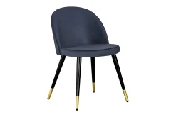Matstol utan armstöd Concept 55 Valeri Matstol Sammet Black/Brass