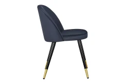 Matstol utan armstöd Concept 55 Valeri Matstol Sammet Black/Brass