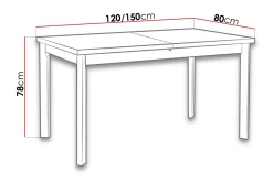 Max Matbord 120x80x78 cm