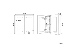 Mazarredo Badrumsskåp 60 cm Spegel med LED-belysning
