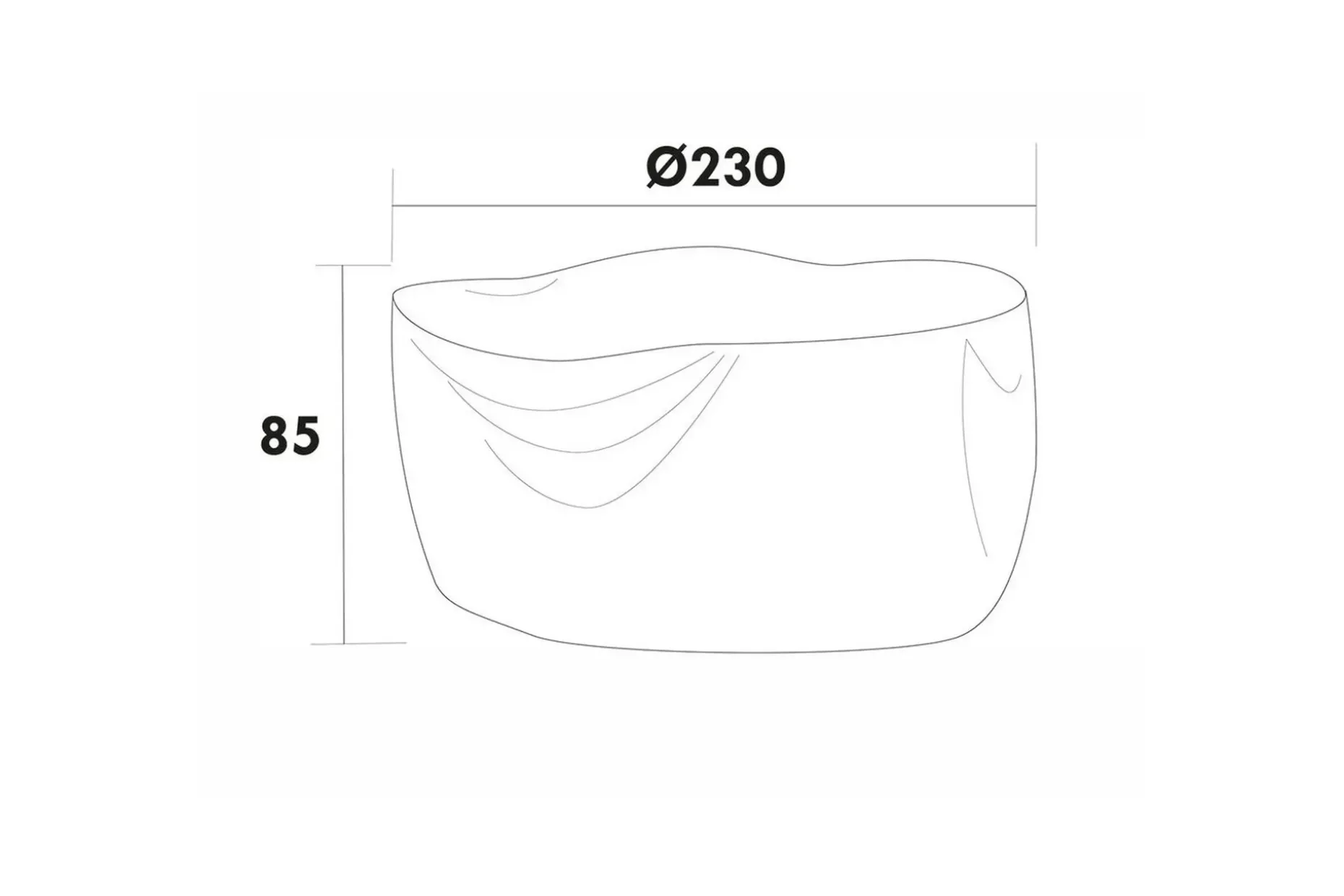 Möbelskydd Rund Grupp Hillerstorp Oxhult Ringsjö Ø230 cm