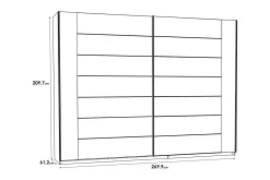 Melnik Garderob 62x270 cm