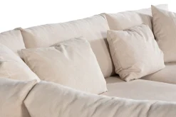 Menard 4-sits Vänstervänd L-formad Schäslongsoffa + Fotpall i Manchester
