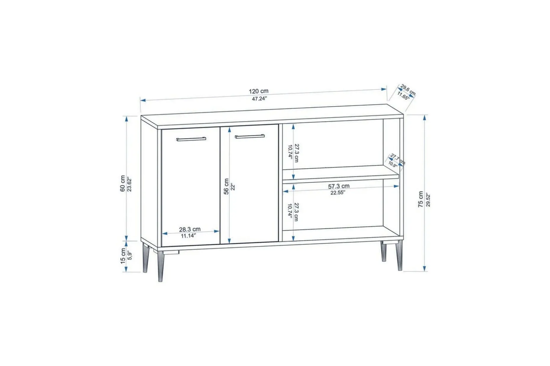 Merion Konsollbord 120 cm