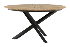 Mexico Matbord Utomhus Rund 140 cm Brun/Svart