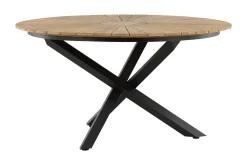 Mexico Matbord Utomhus Rund 140 cm Brun/Svart