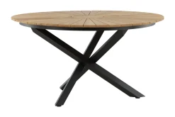 Mexico Matbord Utomhus Rund 140 cm Brun/Svart