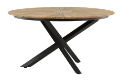 Mexico Matbord Utomhus Rund 140 cm Brun/Svart