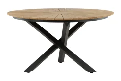 Mexico Matbord Utomhus Rund 140 cm Brun/Svart