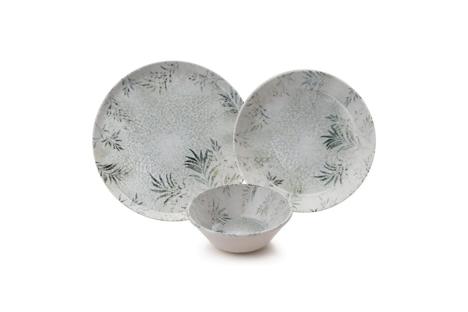 Middagset (18 delar) Haruka Vit / Antracit