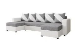 Midfeld 4-sits Hörnbäddsoffa White/Grey