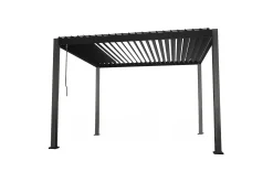 Mirador Paviljong 3x3x2,5 m med väggar Mörkgrå