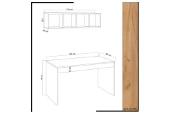 Mod Design Skrivbord 120 cm med Förvaring Vägghylla