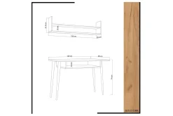 Mod Design Skrivbord 120 cm med Förvaring Vägghylla