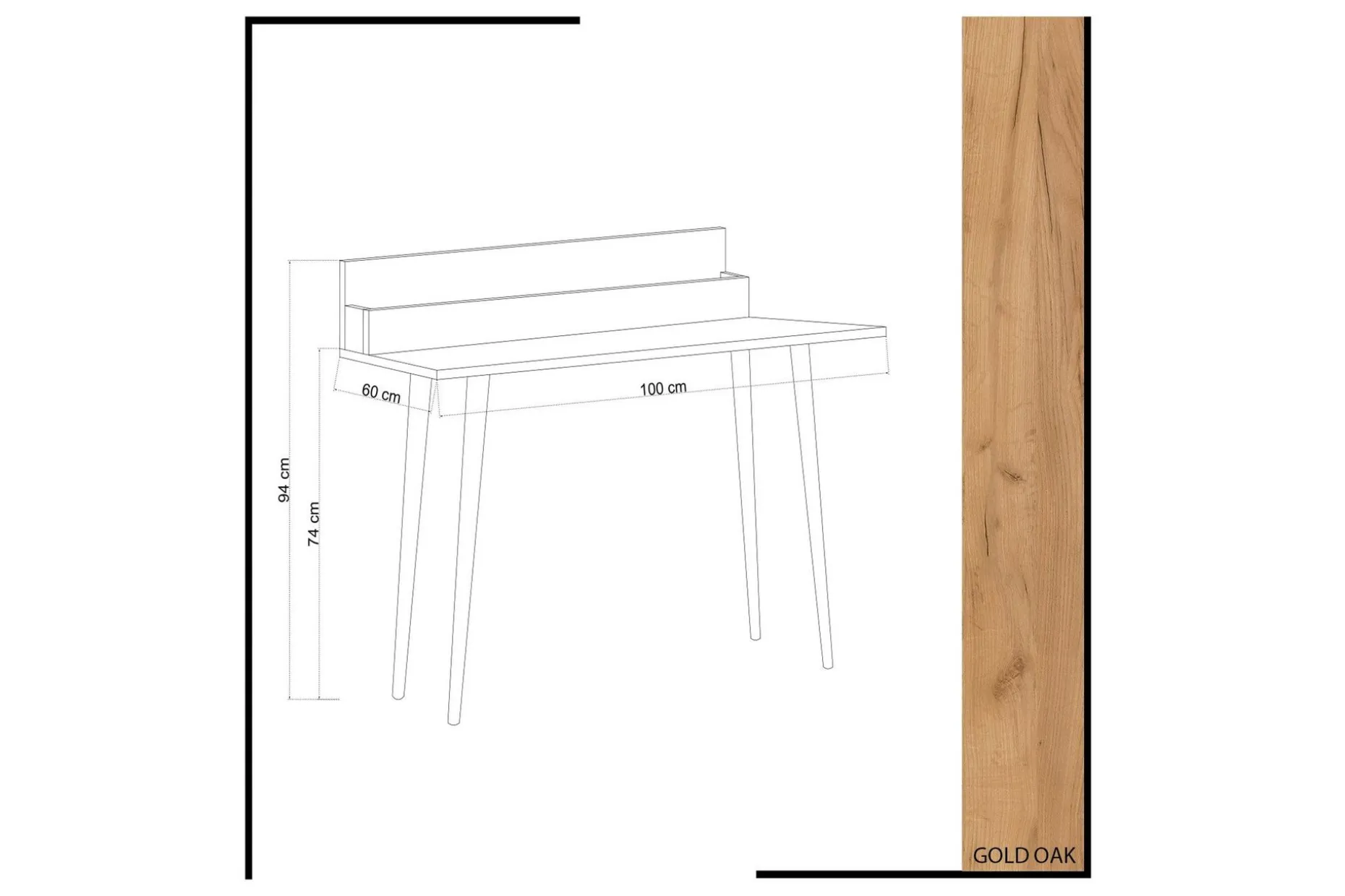 Mod Design Skrivbord 100 cm med Förvaring Rum