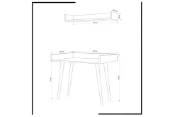 Mod Design Skrivbord 90 cm med Förvaring Vägghylla