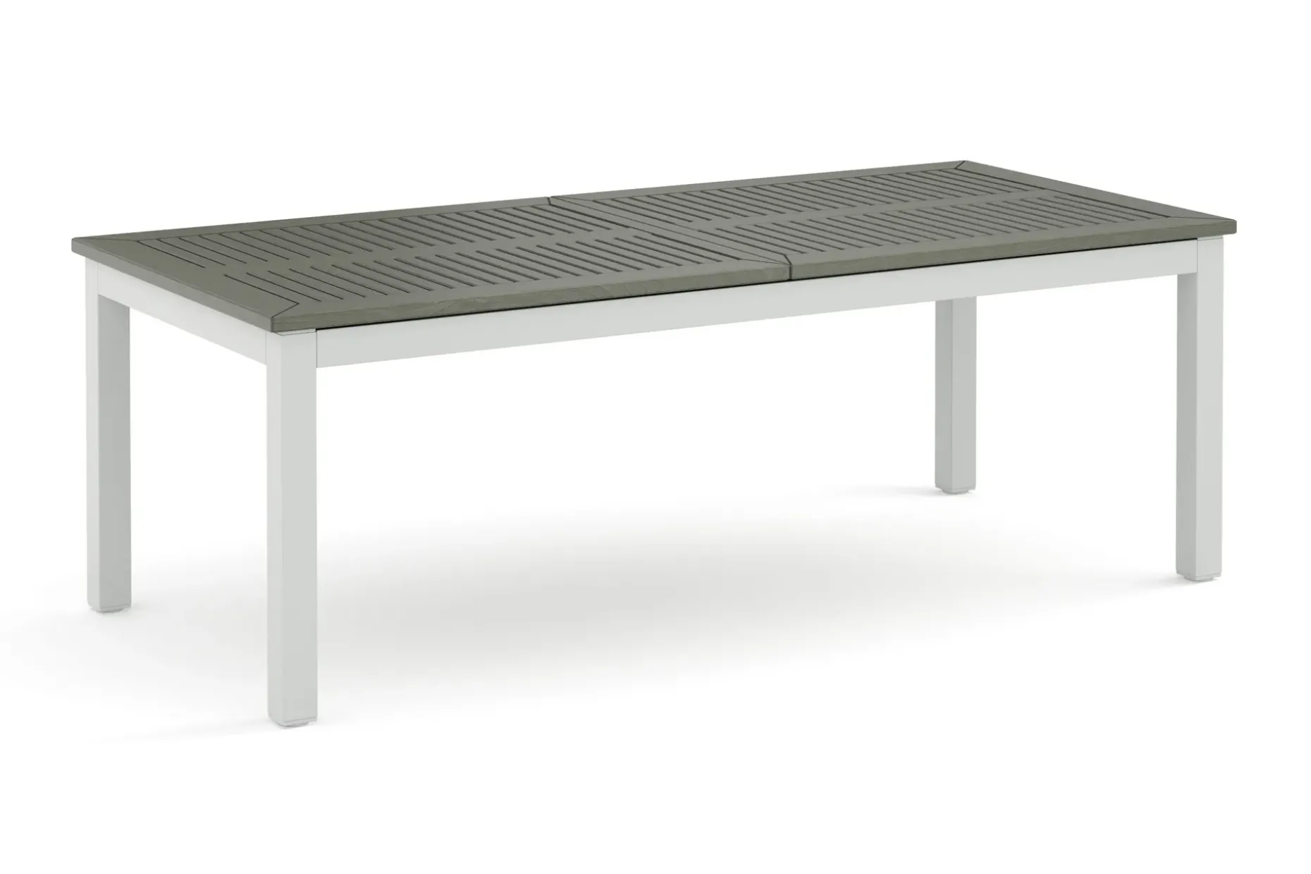 Monaco Stort rektangulärt förlängningsbart bord utomhus med iläggsskiva 210-310x90 cm i aluminium/plast