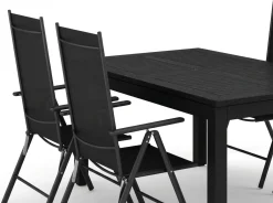 Monaco utomhus matgrupp förlängningsbart 150-250x90 med 4 Maggie positionsstolar