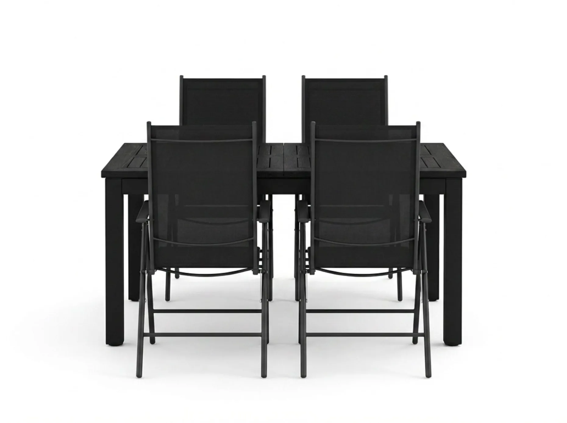 Monaco utomhus matgrupp förlängningsbart 150-250x90 med 4 Maggie positionsstolar