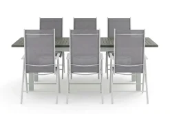 Monaco utomhus matgrupp förlängningsbart 150-250x90 med 6 Maggie positionsstolar