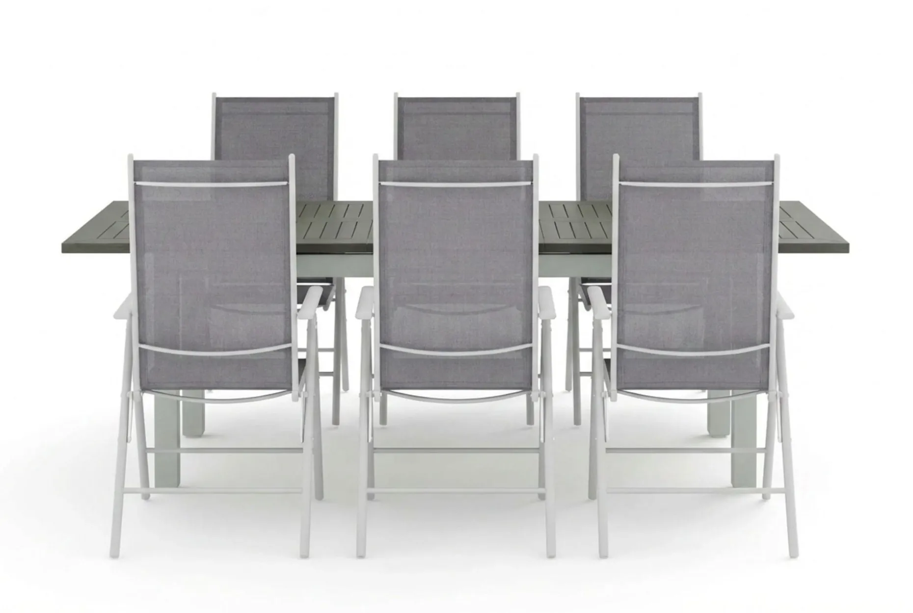 Monaco utomhus matgrupp förlängningsbart 150-250x90 med 6 Maggie positionsstolar