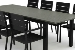 Monaco utomhus matgrupp förlängningsbart 210/310x90 med 8 Tunis stapelstolar
