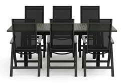Monaco utomhus matgrupp förlängningsbart 150-250x90 med 6 Monaco Light positionsstolar