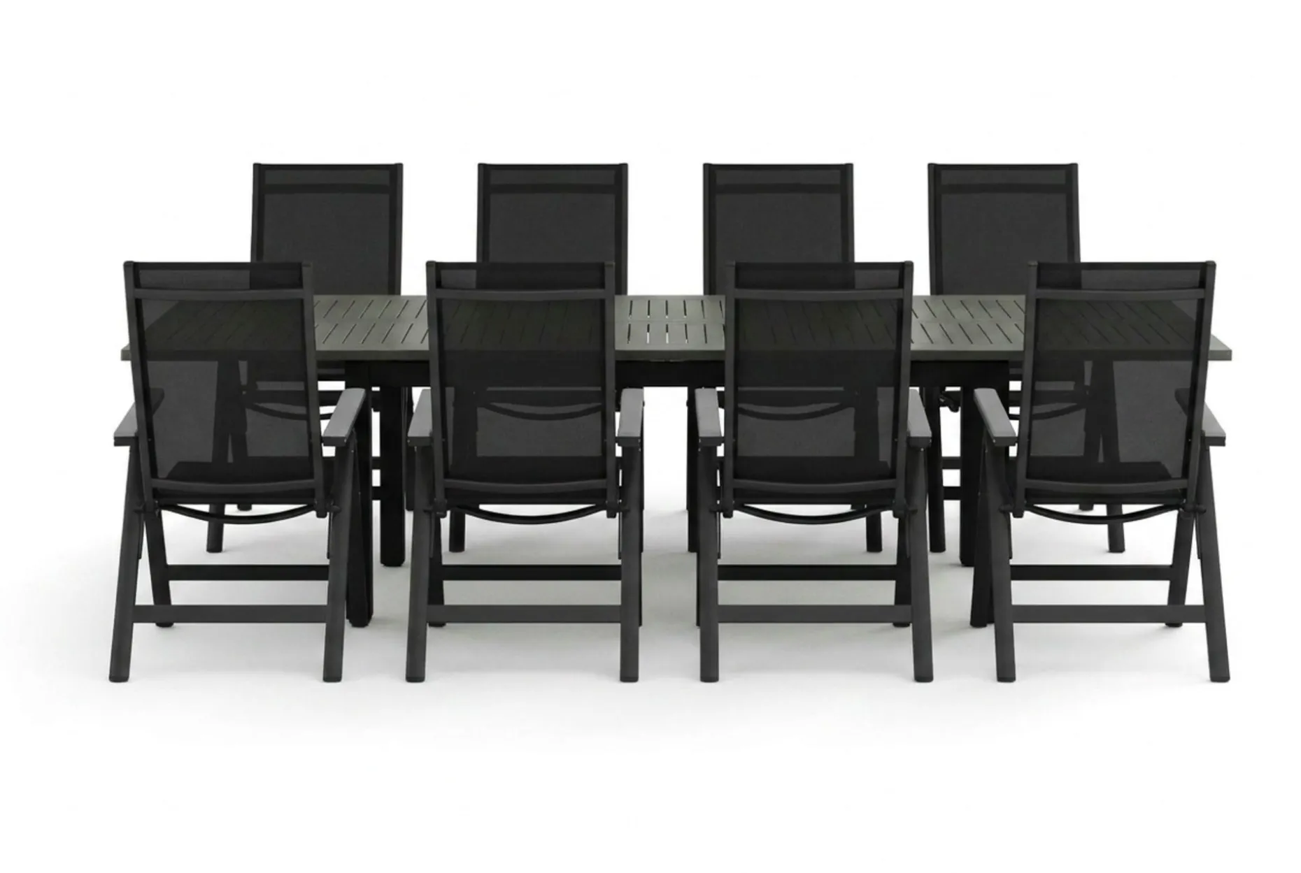 Monaco utomhus matgrupp förlängningsbart 210/310x90 med 8 Monaco Light positionsstolar