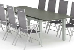 Monaco utomhus matgrupp förlängningsbart 210/310x90 med 8 Maggie positionsstolar