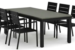 Monaco utomhus matgrupp förlängningsbart 210/310x90 med 6 Tunis stapelstolar