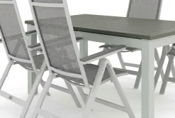 Monaco utomhus matgrupp förlängningsbart 150-250x90 med 4 Monaco Light positionsstolar