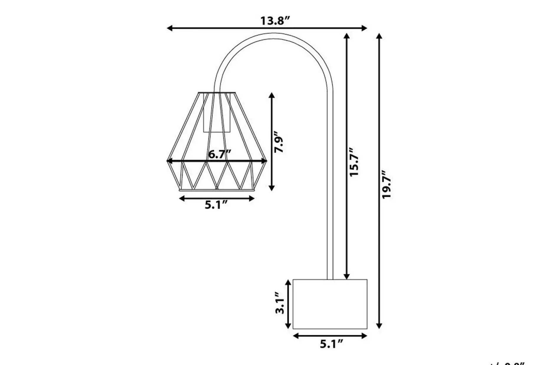 Mooni Bordslampa 35 cm