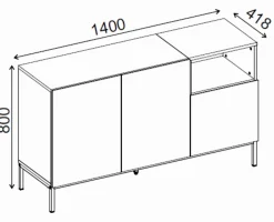 Morlen Konsol 140x80x41,8 cm