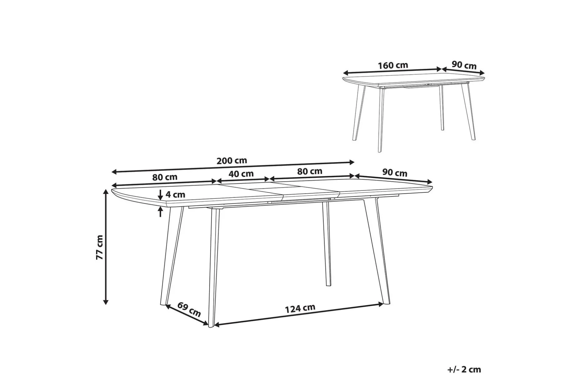 Mosby Matbord 200 cm Hopfällbart