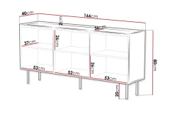 Munkedal Byrå 166 cm