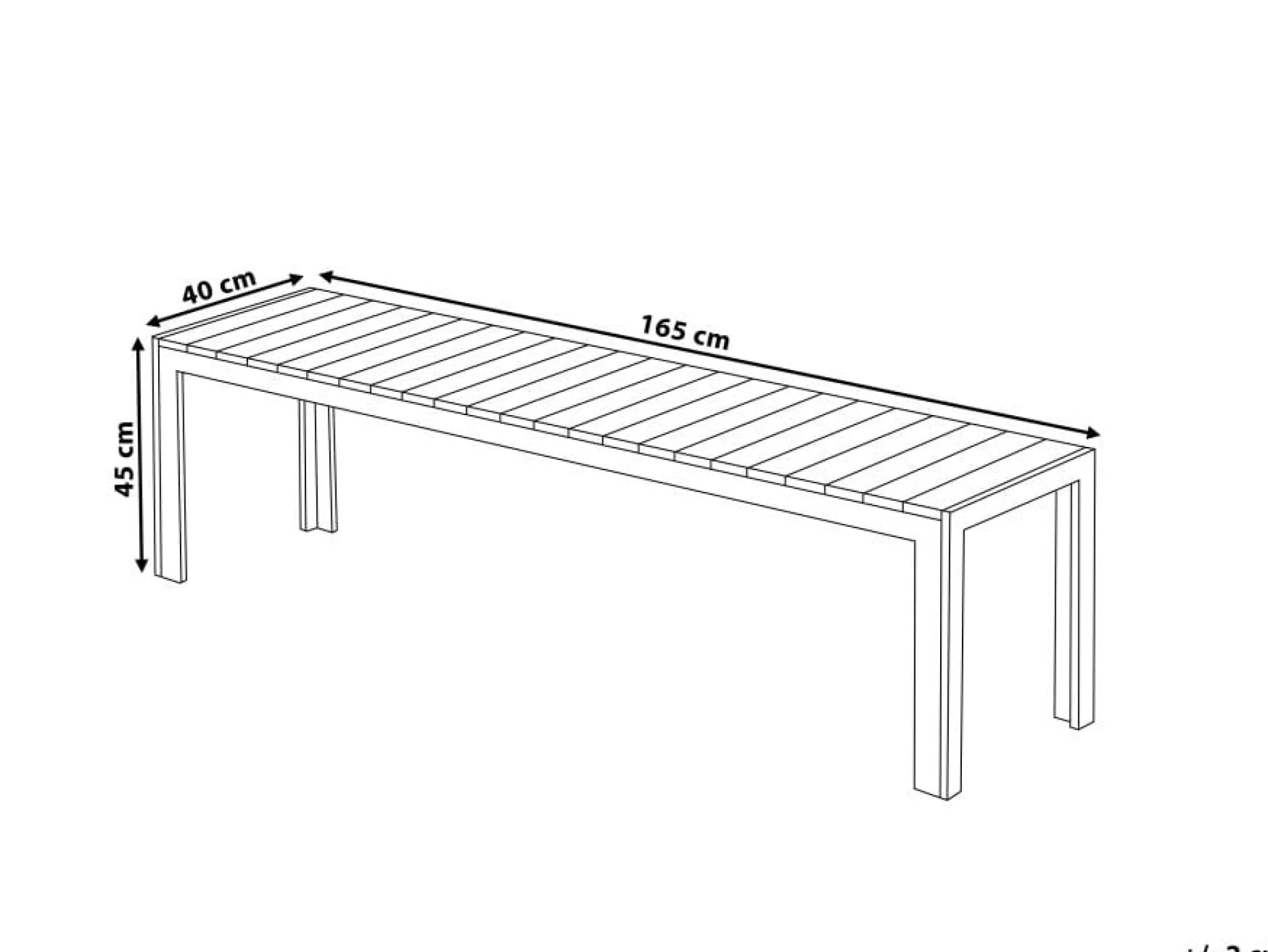 Nardo Trädgårdsmöbelset Med Utebord+Bänk Utomhus