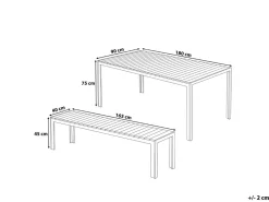 Nardo Trädgårdsmöbelset Med Utebord+Bänk Utomhus